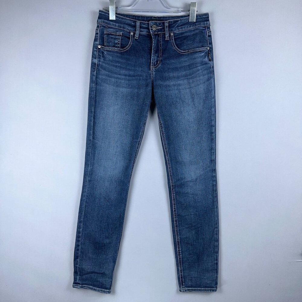 Silver Jeans Boyfriend Jeans Womens Size W26X29L Mid Rise L27101EDB442 Blue